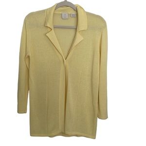 Vintage MAG yellow knit cardigan made in Hong Kong